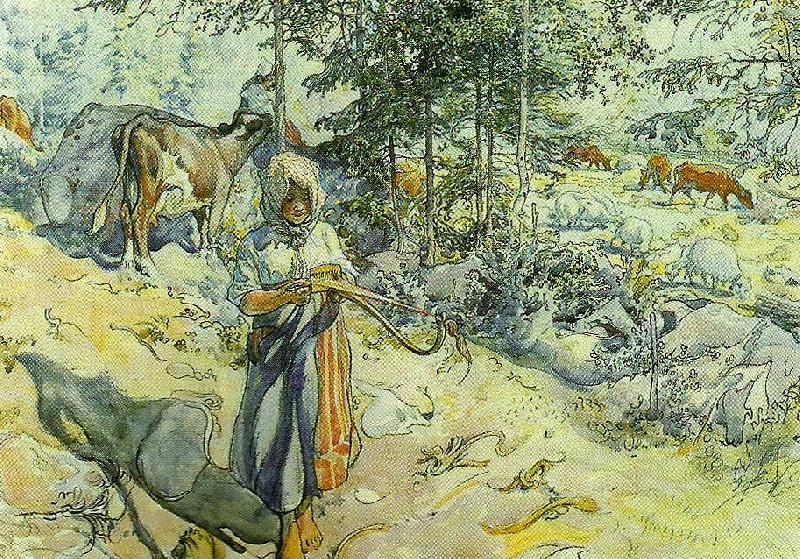 Carl Larsson pa vall i hagen